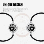 Long Distance Touch Bracelets for Couples, Vibration & Light up for Love Couples Bracelets | Long Distance Relationship Gifts for Girlfriend Bluetooth Pairing Jewelry