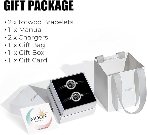 Long Distance Touch Bracelets for Couples, Vibration & Light up for Love Couples Bracelets | Long Distance Relationship Gifts for Girlfriend Bluetooth Pairing Jewelry