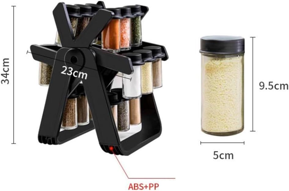 Rotating Spice Rack Set, Ferris Wheel Design With 18 Jars, Spice Bottle Sealing Jar Multifunctional Spice Bottle Spices Kitchen Supplies