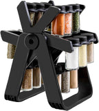 Rotating Spice Rack Set, Ferris Wheel Design With 18 Jars, Spice Bottle Sealing Jar Multifunctional Spice Bottle Spices Kitchen Supplies