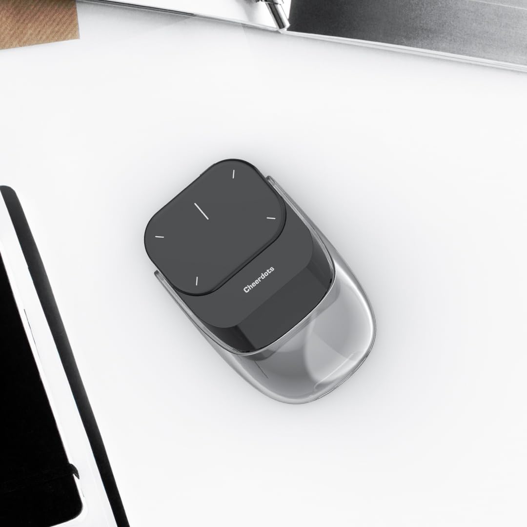 Bluetooth Detachable Air Mouse Touchpad Mouse with Voice Recording, Presentation Clicker Wireless Presenter Presentation Remote with Laser Pointer for Mac, Windows (Recording, Silver)
