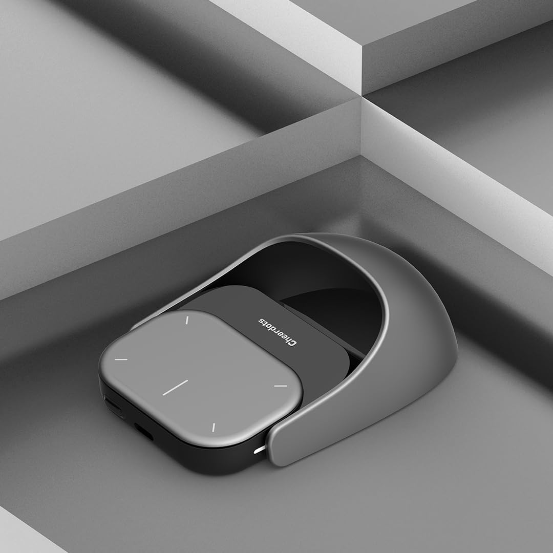 Bluetooth Detachable Air Mouse Touchpad Mouse with Voice Recording, Presentation Clicker Wireless Presenter Presentation Remote with Laser Pointer for Mac, Windows (Recording, Silver)