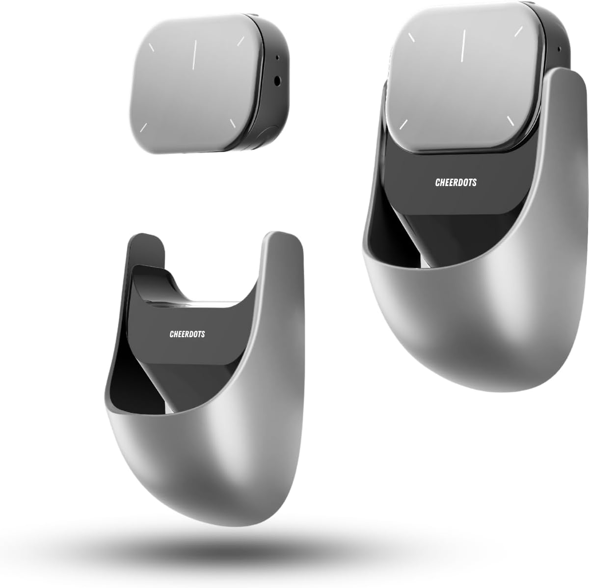 Bluetooth Detachable Air Mouse Touchpad Mouse with Voice Recording, Presentation Clicker Wireless Presenter Presentation Remote with Laser Pointer for Mac, Windows (Recording, Silver)
