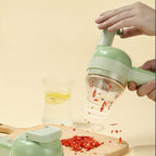 [Limited-Time Offer] Electric Vegetable Cutter, 4 in 1 Handheld Vegetable Chopper, Mini Wireless Food Processor, Vegetable Slicer Garlic Cutter for Garlic Pepper Chili Onion Celery Ginger Meat(Type 1)