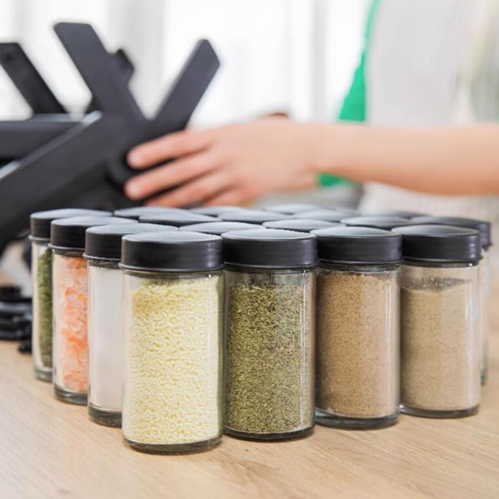 Rotating Spice Rack Set, Ferris Wheel Design With 18 Jars, Spice Bottle Sealing Jar Multifunctional Spice Bottle Spices Kitchen Supplies