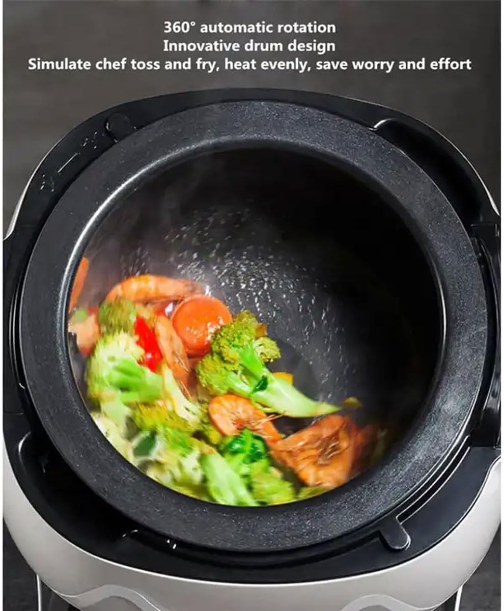 【Limited-Time Offer】 2000W Intelligent Automatic Cooking Machine, 360 Degree 6L Food Processor for Stir-Fry, Stew, Cooking Intelligent Cooking Robot