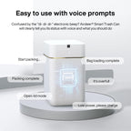 Automatic Trash Can, 4 Gallon Self Sealing and Self-Changing Smart Trash Can, Motion Sensor, Touchless Garbage can with lid for Kitchen Bathroom Office, 6 Refill Rings(A1, Golden line)