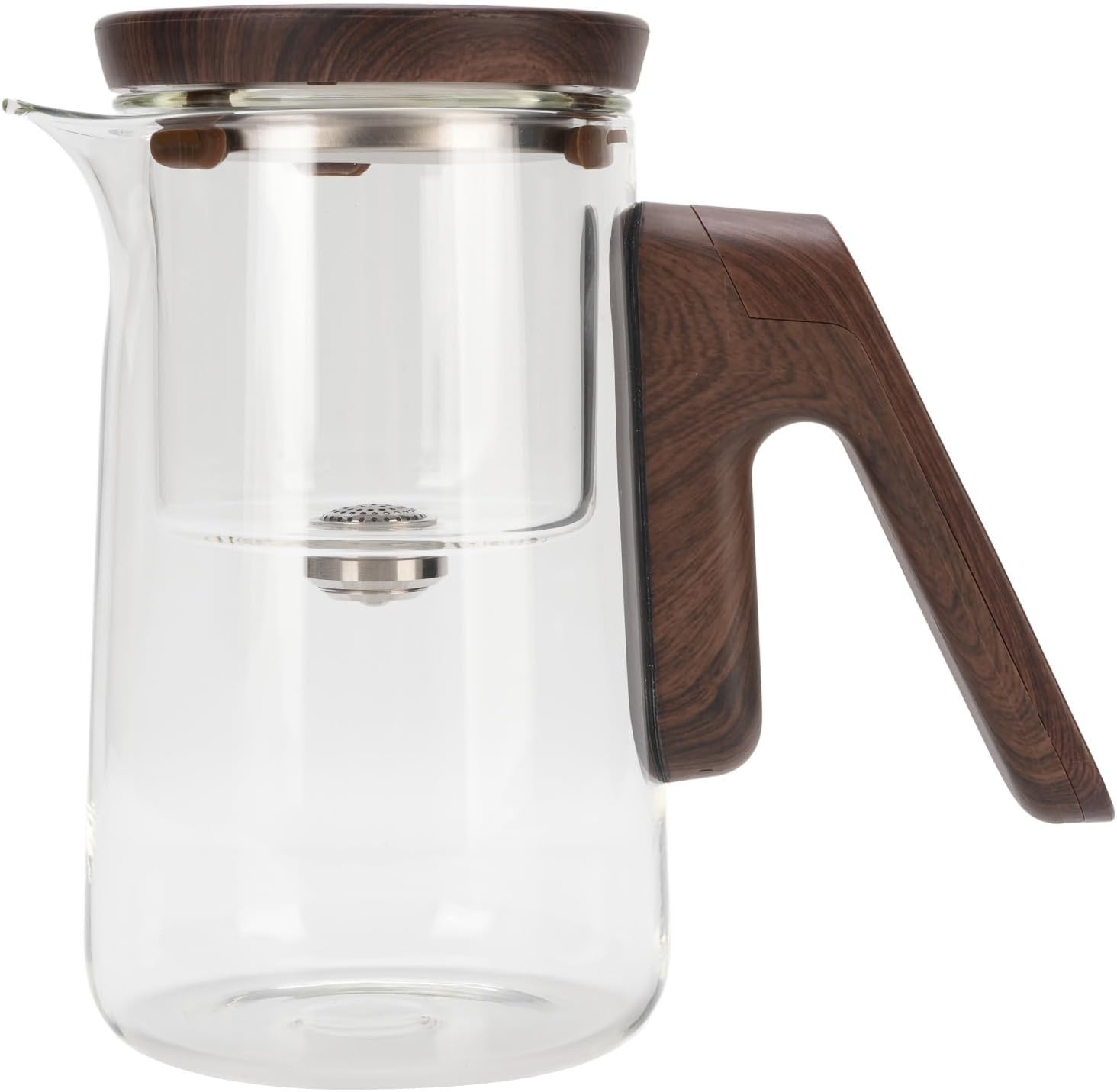 Glass Tea Pot, Transparent Tea Pot, 800ml Magnetic Water Separation Teapot with Strainer Timer for Brewing Tea
