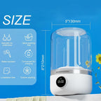 Underwear Washer, Mini Portable Washing Machine, 1L Underwear Washing Machine, Rechargeable Cordless Mini Laundry Machine With Led Display, 4000mah, 20 Times Usage Per Charge (White)