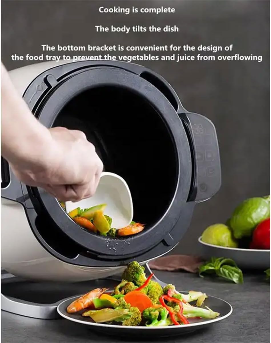 【Limited-Time Offer】 2000W Intelligent Automatic Cooking Machine, 360 Degree 6L Food Processor for Stir-Fry, Stew, Cooking Intelligent Cooking Robot