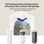 Automatic Trash Can, 4 Gallon Self Sealing and Self-Changing Smart Trash Can, Motion Sensor, Touchless Garbage can with lid for Kitchen Bathroom Office, 6 Refill Rings(A1, Golden line)