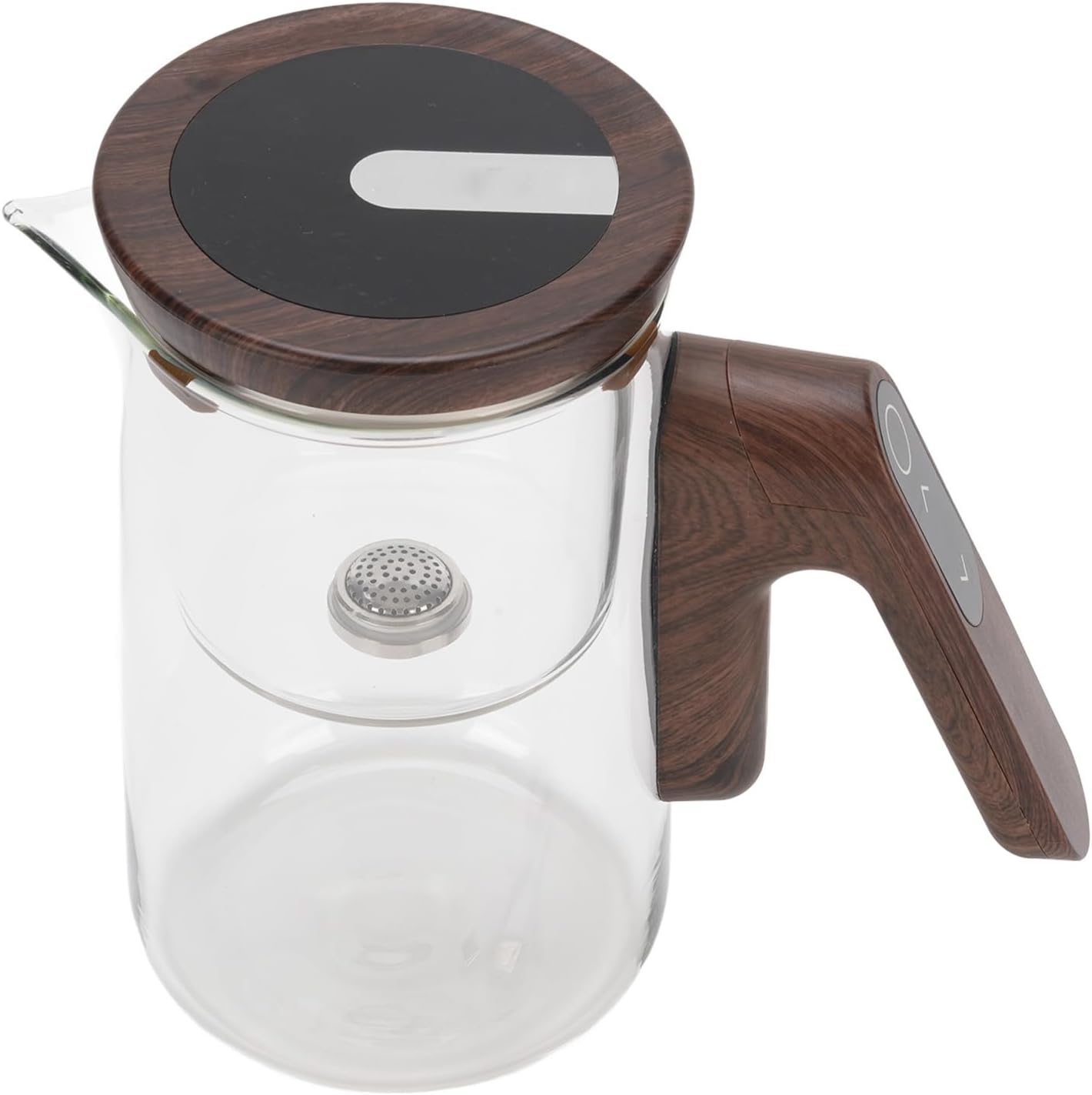 Glass Tea Pot, Transparent Tea Pot, 800ml Magnetic Water Separation Teapot with Strainer Timer for Brewing Tea