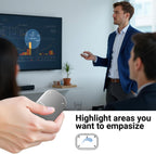 Bluetooth Detachable Air Mouse Touchpad Mouse with Voice Recording, Presentation Clicker Wireless Presenter Presentation Remote with Laser Pointer for Mac, Windows (Recording, Silver)