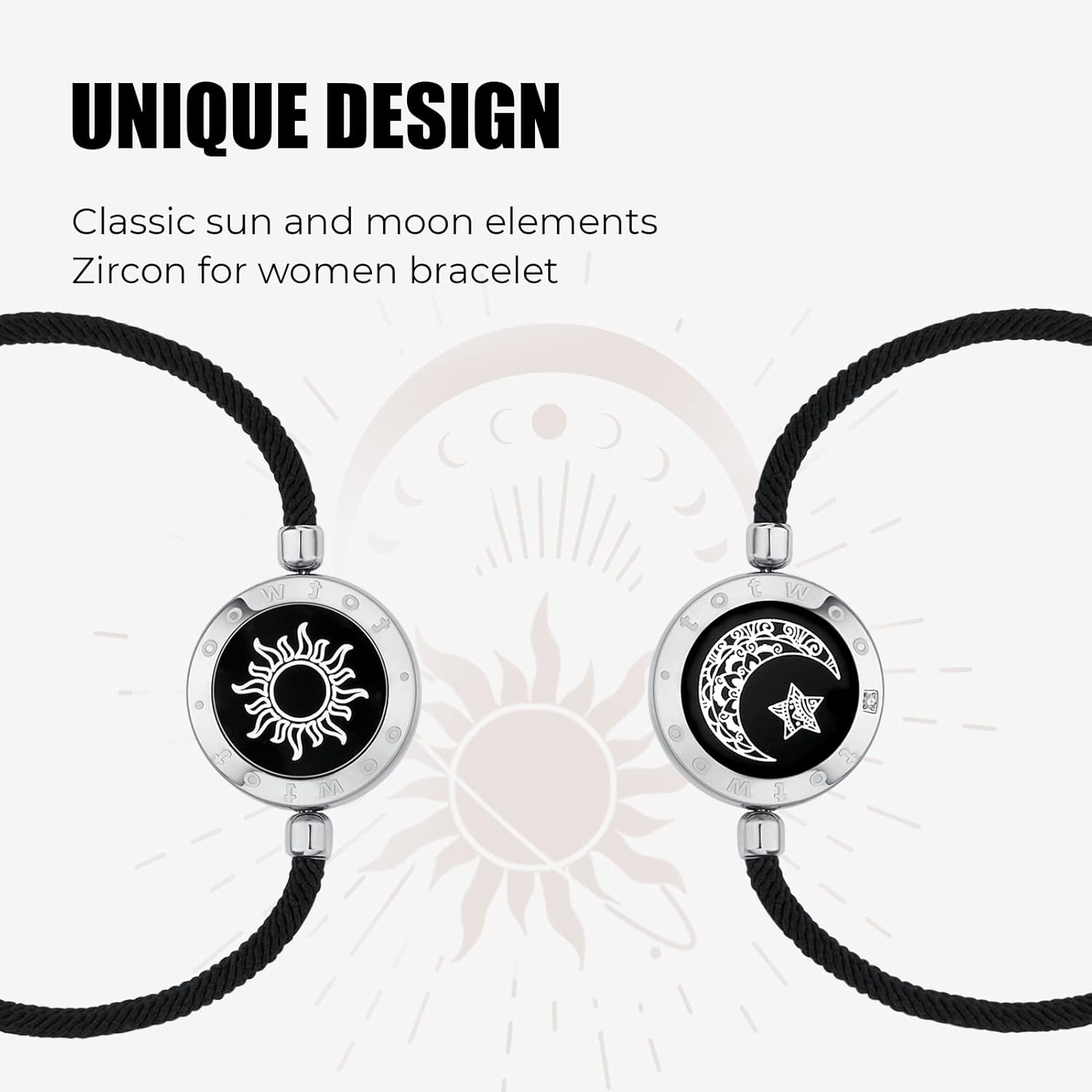 Long Distance Touch Bracelets for Couples, Vibration & Light up for Love Couples Bracelets | Long Distance Relationship Gifts for Girlfriend Bluetooth Pairing Jewelry