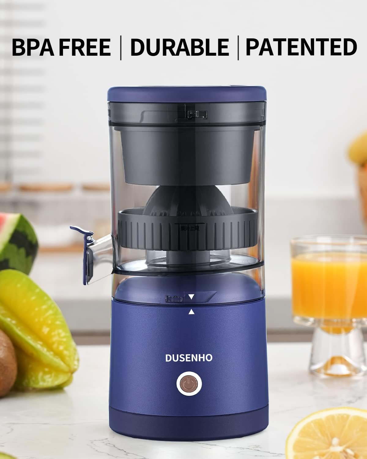 Citrus Juicer Machines Rechargeable - Portable Juicer with USB and Cleaning Brush for Orange, Lemon, Grapefruit