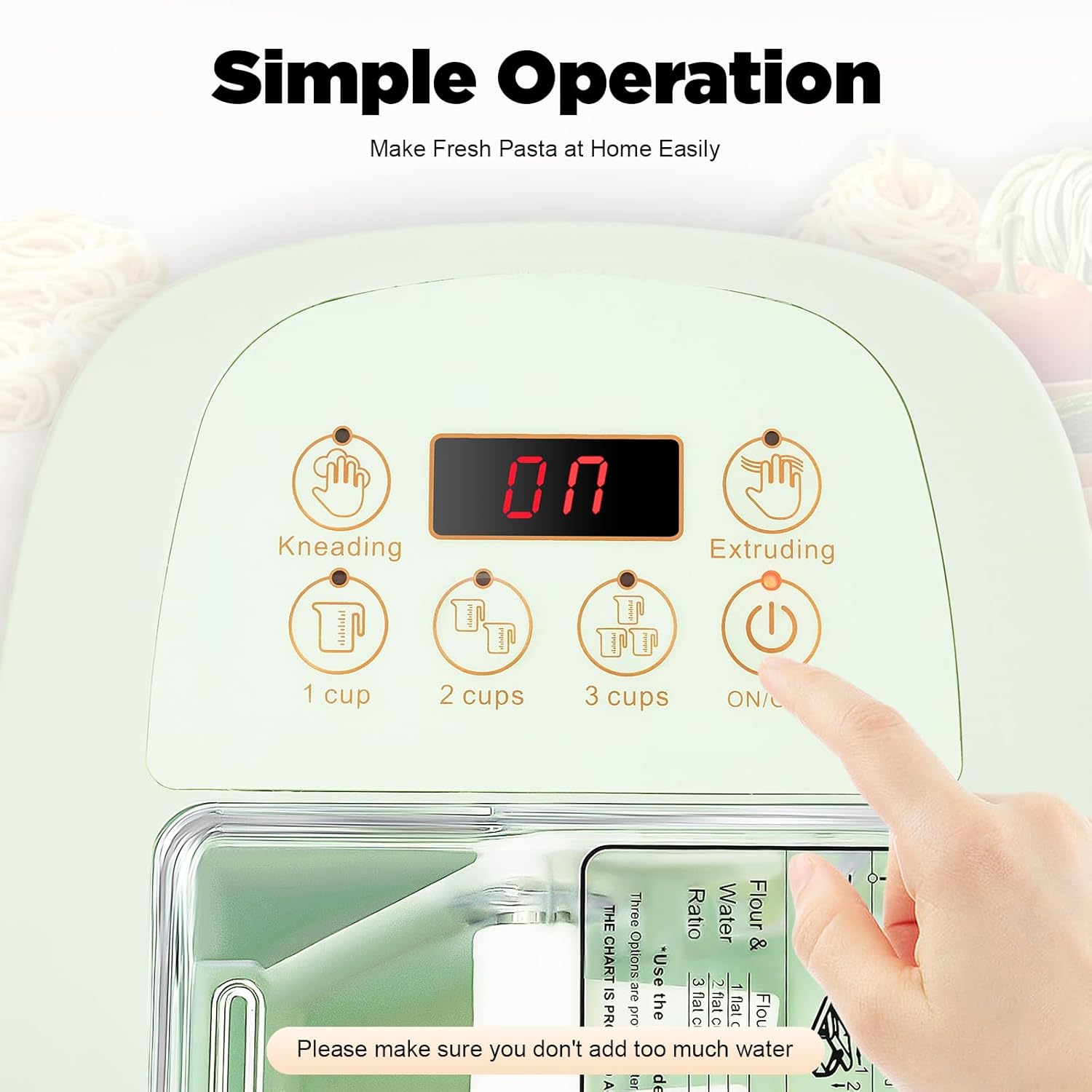 Electric Pasta Maker,260W Household Automatic Pasta Maker Machine,Automatic Noodle Maker with 13 Noodle Shapes for Home Kitchen Use