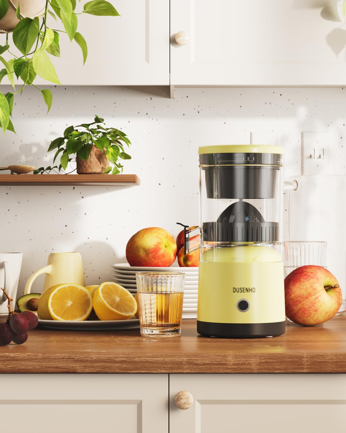 Citrus Juicer Machines Rechargeable - Portable Juicer with USB and Cleaning Brush for Orange, Lemon, Grapefruit