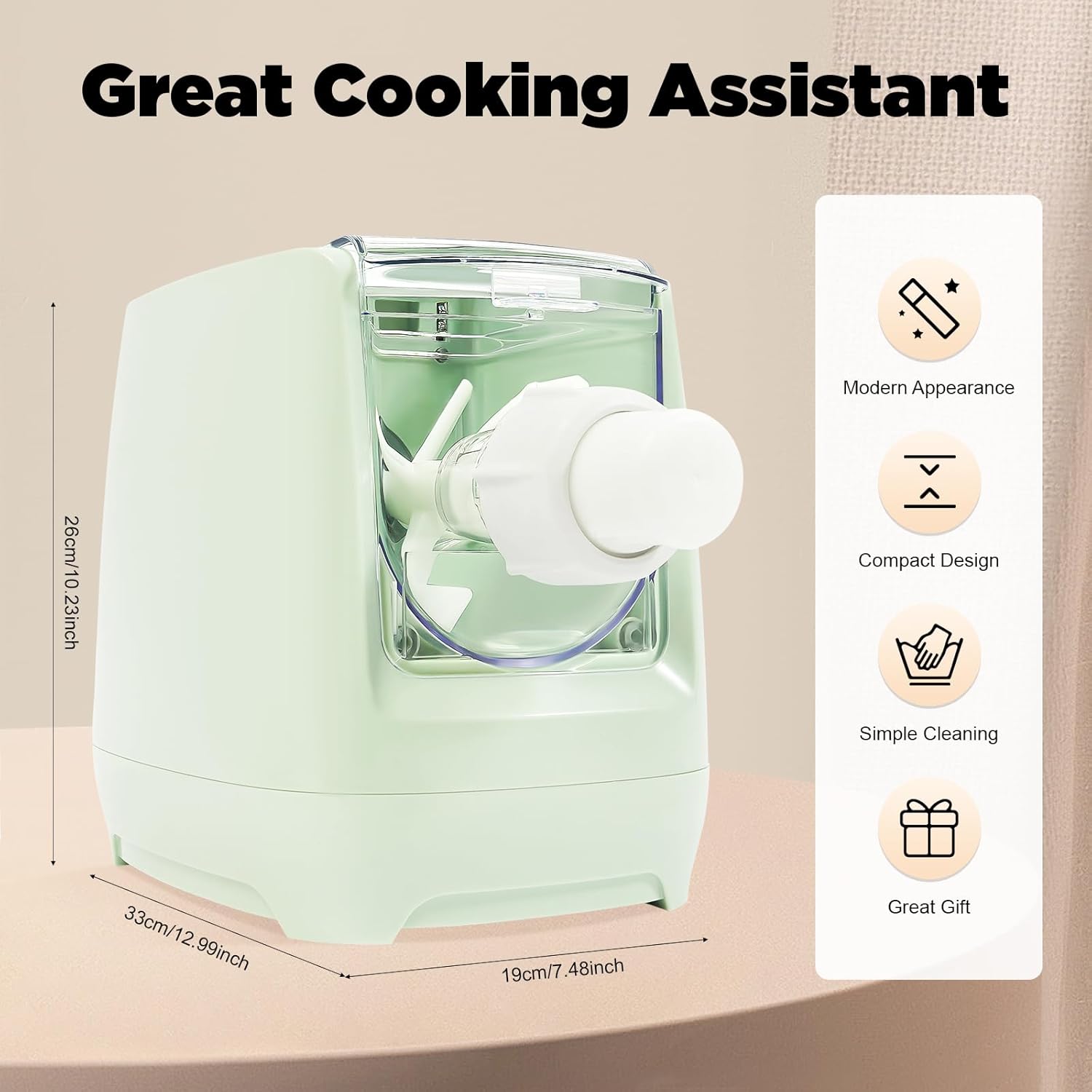 Electric Pasta Maker,260W Household Automatic Pasta Maker Machine,Automatic Noodle Maker with 13 Noodle Shapes for Home Kitchen Use