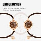 Long Distance Touch Bracelets for Couples, Vibration & Light up for Love Couples Bracelets | Long Distance Relationship Gifts for Girlfriend Bluetooth Pairing Jewelry