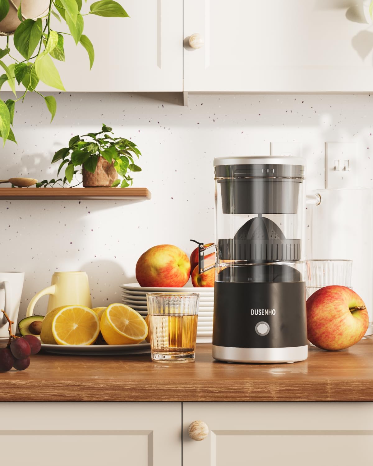 Citrus Juicer Machines Rechargeable - Portable Juicer with USB and Cleaning Brush for Orange, Lemon, Grapefruit