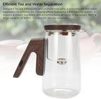 Glass Tea Pot, Transparent Tea Pot, 800ml Magnetic Water Separation Teapot with Strainer Timer for Brewing Tea