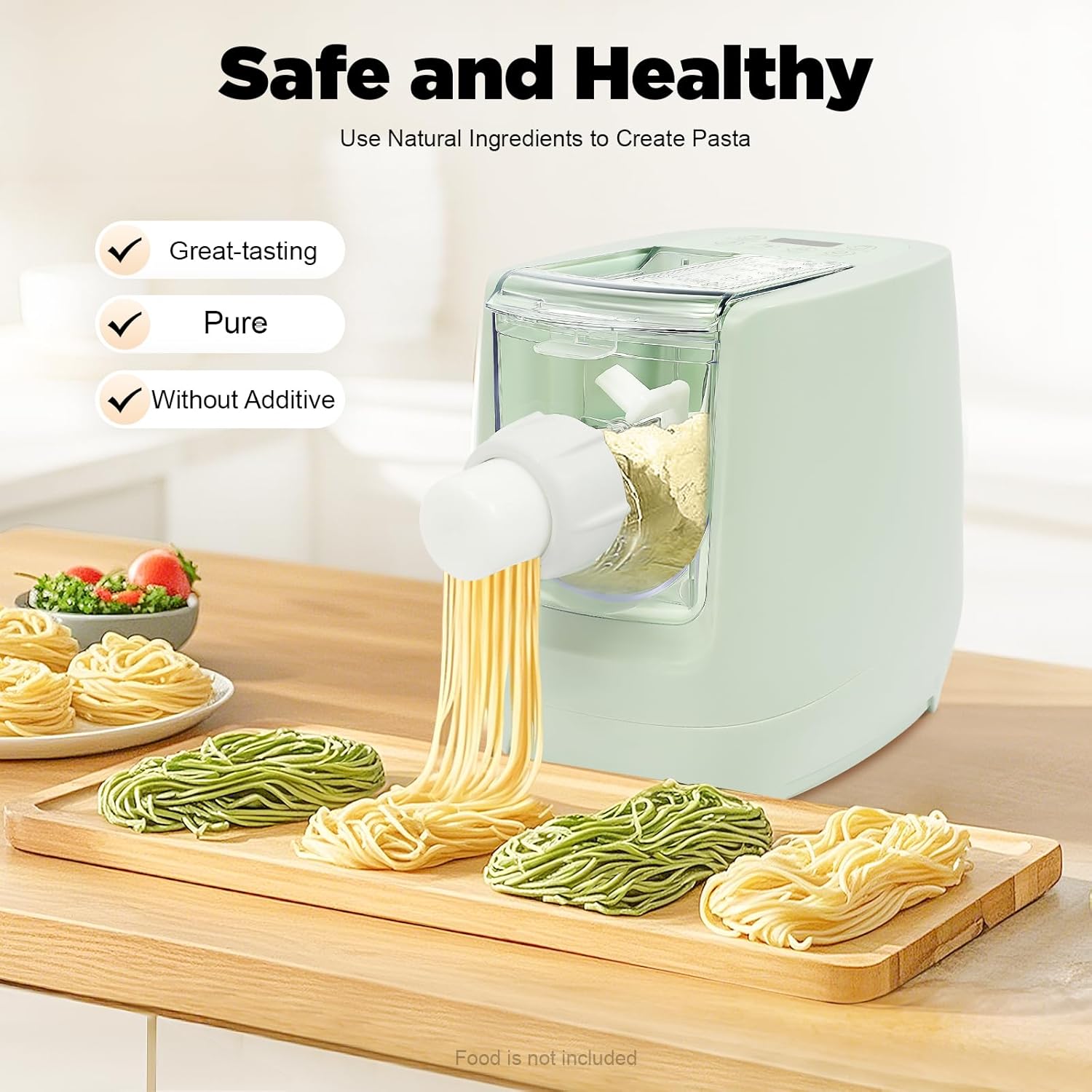 Electric Pasta Maker,260W Household Automatic Pasta Maker Machine,Automatic Noodle Maker with 13 Noodle Shapes for Home Kitchen Use